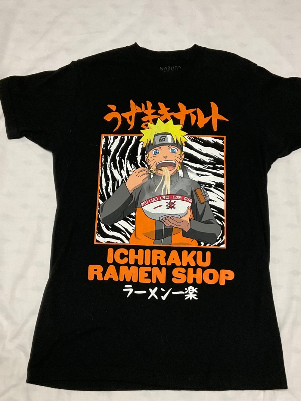 Black Naruto Ichiraku Ramen Shop Graphic Tee - Size M (38/40)